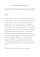 Global Britain and Cosmopolitan Nationalism