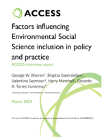 Factors influencing Environmental Social Science inclusion in policy and practice: ACCESS interview report