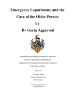 Emergency Laparotomy and the Care of the Older Person