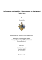 Performance and Flexibility Enhancements for the Evolved Packet Core