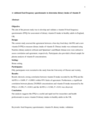 A validated food frequency questionnaire to determine dietary intake of vitamin D