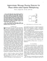 Approximate Message Passing Detector for Phase-shifter-aided Spatial Multiplexing