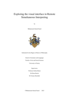 Exploring the visual interface in Remote Simultaneous Interpreting