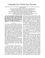 Lithography-Free Tunable Fano Resonator