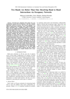 Two Hands Are Better Than One: Resolving Hand to Hand Intersections via Occupancy Networks