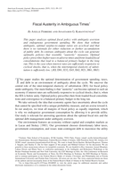 Fiscal Austerity in Ambiguous Times