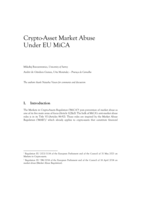 Crypto-Asset Market Abuse Under EU MiCA