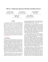 S3R-Net: A Single-Stage Approach to Self-Supervised Shadow Removal