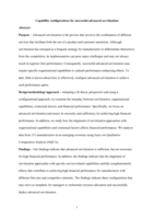 Capability configurations for successful advanced servitization