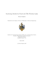 Scattering Models for Fixed sub-THz wireless links
