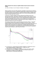 Water extraction from various icy regolith samples using low power microwave heating