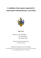 A nonlinear least squares approach to wind tunnel wall-interference corrections