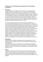 Designing AI for Home Wellbeing and Implications for Future Healthcare Technologies