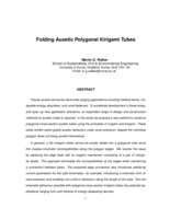 Folding Auxetic Polygonal Kirigami Tubes