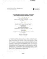 Entropy-Weighted Numerical Gradient Optimization Spiking Neural System for Biped Robot Control