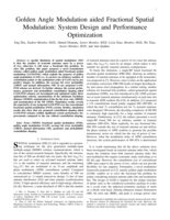 Golden Angle Modulation Aided Fractional Spatial Modulation: System Design and Performance Optimization