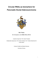 Circular RNAs as biomarkers for Pancreatic Ductal Adenocarcinoma