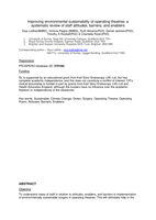 Improving Environmental Sustainability of Operating Theatres: A Systematic Review of Staff Attitudes, Barriers, and Enablers