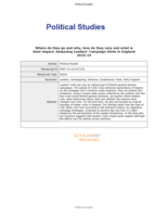 Where Do They Go and Why, How Do They Vary and What Is Their Impact: Assessing Leaders' Campaign Visits in England 2010-2019