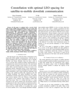 Constellation with optimal LEO spacing for satellite-to-mobile downlink communication