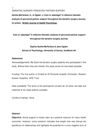 Care or sabotage? A reflexive thematic analysis of perceived partner support throughout the bariatric surgery journey