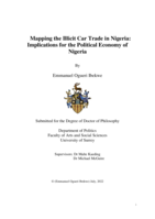 Mapping the Illicit Car Trade in Nigeria: Implications for the Political Economy of Nigeria