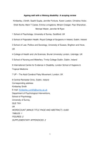 Aging Well With a Lifelong Disability: A Scoping Review