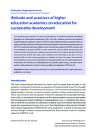 Attitude and practices of higher education academics on education for sustainable development