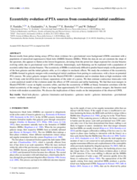 Eccentricity evolution of PTA sources from cosmological initial conditions