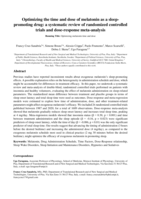Optimizing the Time and Dose of Melatonin as a Sleep-Promoting Drug: A Systematic Review of Randomized Controlled Trials and Dose−Response Meta-Analysis