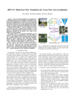 BEV-CV: Birds-Eye-View Transform for Cross-View Geo-Localisation