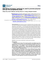 Can 'Script Elicitation' Methods Be Used to Promote Physical Activity? An Acceptability Study