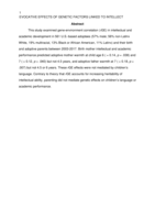 Evocative effects on the early caregiving environment of genetic factors underlying the development of intellectual and academic ability