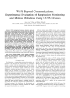 Wi-Fi Beyond Communications: Experimental Evaluation of Respiration Monitoring and Motion Detection Using COTS Devices