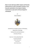 Basic income ideal type welfare regimes and financial (dis)incentives to work in European Countries: A set theoretic examination of the impact of welfare mechanisms on job search activity amongst the unemployed