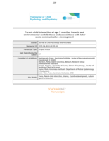 Parent-child interaction at age 5 months: Genetic and environmental contributions and associations with later socio-communicative development