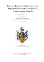 Internet Island: Architectures and Algorithms for Self-Managed IoT in Developing Regions