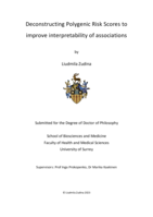 Deconstructing Polygenic Risk Scores to improve interpretability of associations