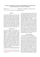 Soundscape Personalisation at Work: Designing AI-Enabled Sound Technologies for the Workplace