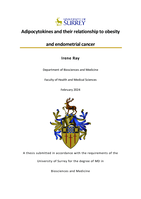 Adipocytokines and their relationship to obesity and endometrial cancer
