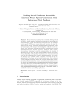 Making Social Platforms Accessible: Emotion-Aware Speech Generation with Integrated Text Analysis