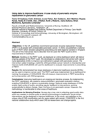 Using Data to Improve Healthcare: A Case Study of Pancreatic Enzyme Replacement in Pancreatic Cancer