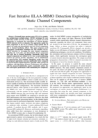 Fast Iterative ELAA-MIMO Detection Exploiting Static Channel Components