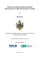 Chemical and Advanced Micromechanical Characterisation of Aged Thermal Barrier Coatings