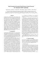 Dual Transformer Decoder based Features Fusion Network for Automated Audio Captioning