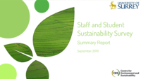 2019 Staff and Student Sustainability Survey Summary Report