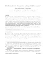 Distributional effects of immigration and imperfect labour markets