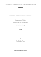 A Positional theory of grand strategy under decline