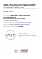 Nuclear energy density functionals constrained by collective nuclear excitations and parity violating electron scattering experiments