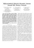 High-permittivity Dielectric Resonator Antenna Towards B5G Wireless Networks